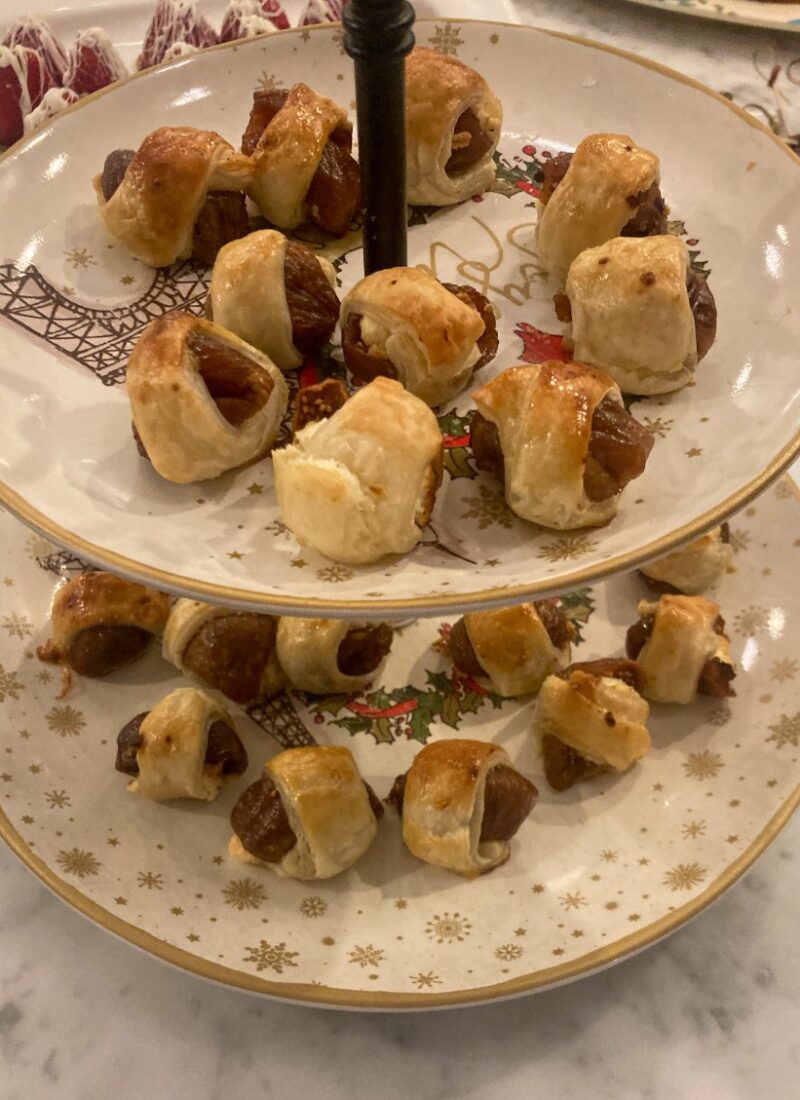 Goat Cheese Stuffed Figs In A Blanket